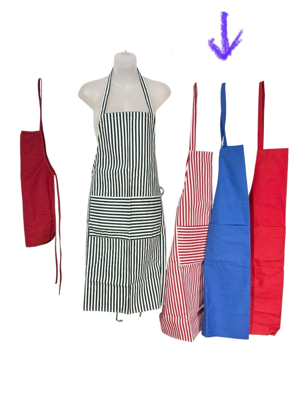 Kitchen & Craft Bib Apron, SOLID BLUE, Never Worn